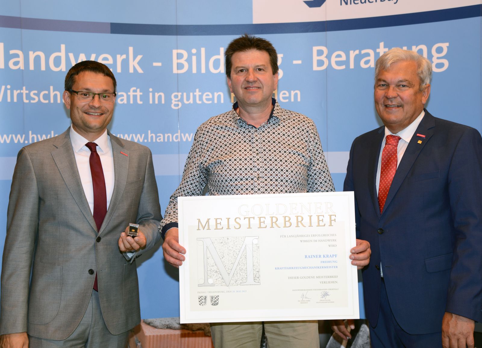 Goldener Meisterbrief Rainer Krapf